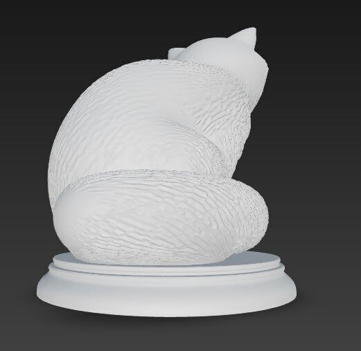 3D Printable Cheshire Cat Figurine 3D model_5