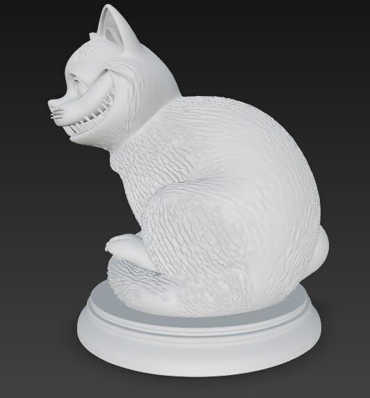 3D Printable Cheshire Cat Figurine 3D model_3