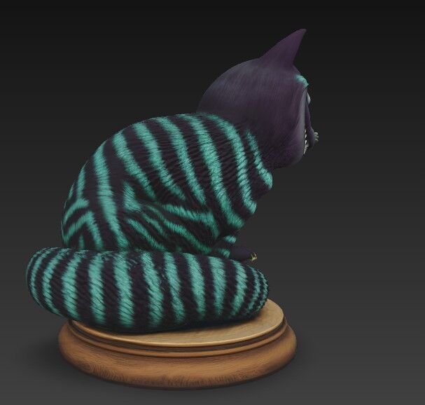 3D Printable Cheshire Cat Figurine 3D model_10