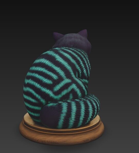 3D Printable Cheshire Cat Figurine 3D model_11