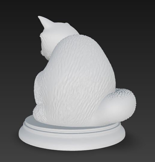 3D Printable Cheshire Cat Figurine 3D model_1