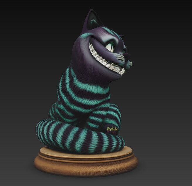 3D Printable Cheshire Cat Figurine 3D model_9
