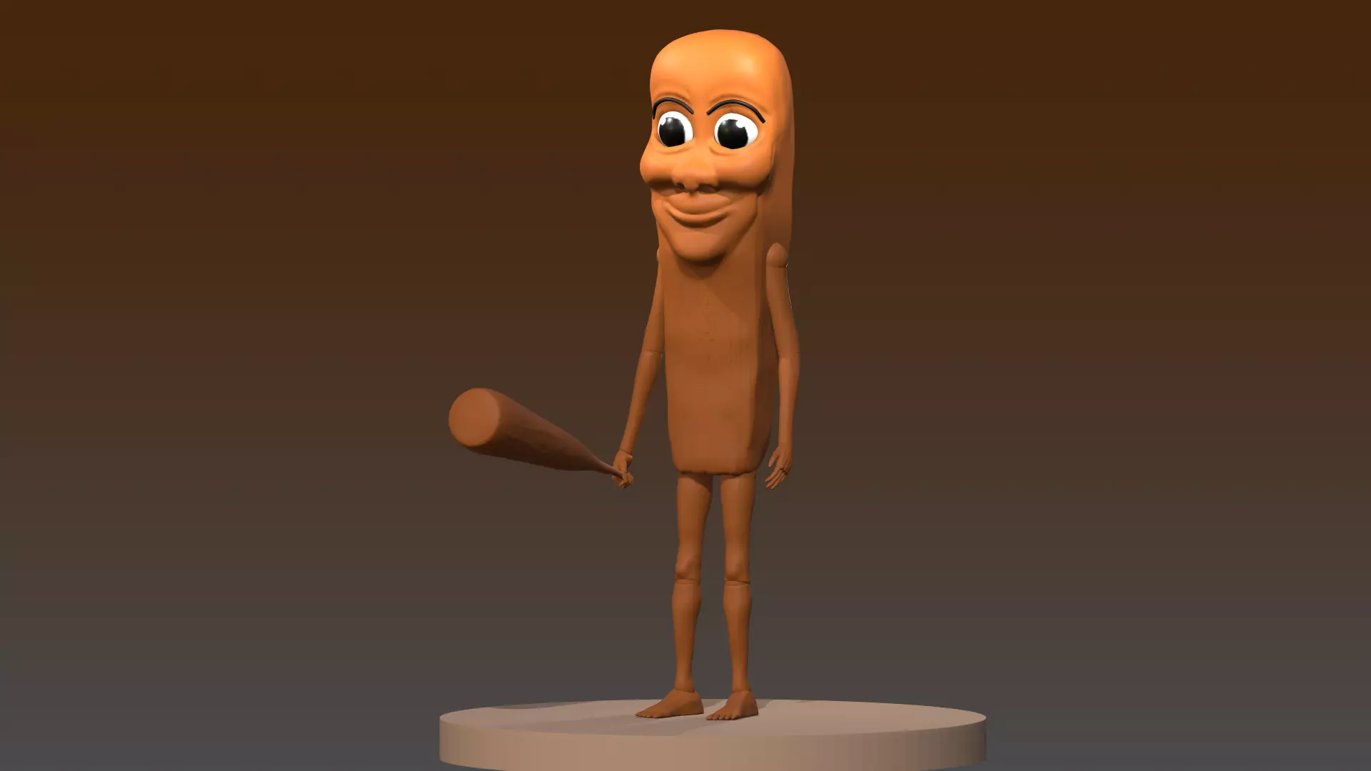 Tung Tung Tung Sahur Sculpting 3D model