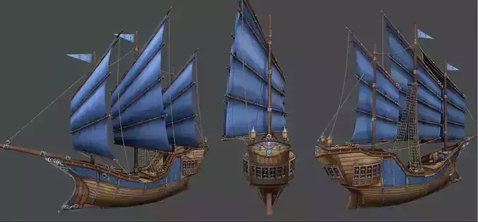 rain ship environment assets Four ships at different times