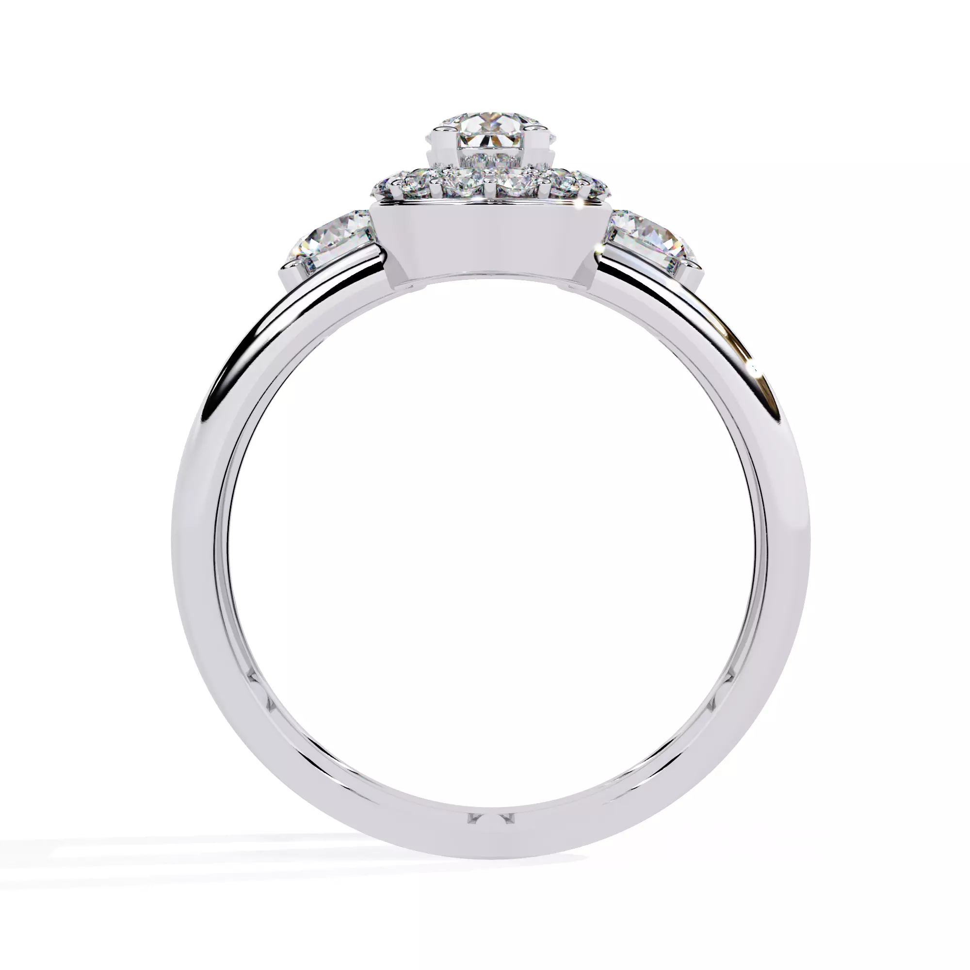ROUND AND OVAL DIAMOND RING -CAD-004 3D print model