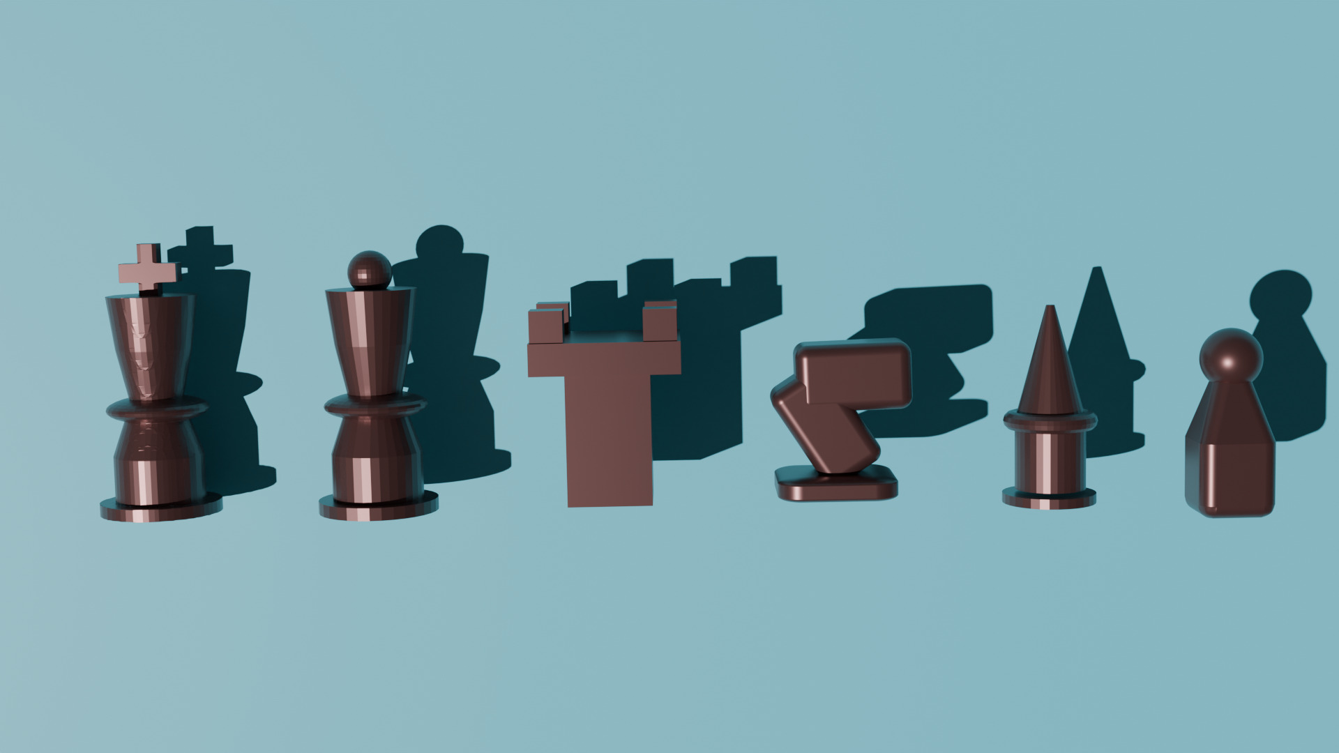 low poly Chess Low-poly 3D model_3