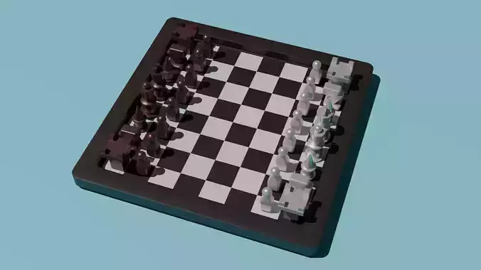 low poly Chess