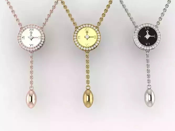 pendulum clock pendant