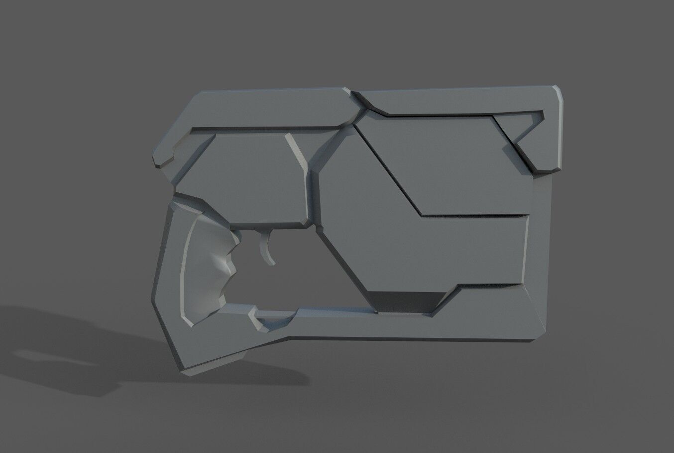 Cyber Pistol  3D model_3