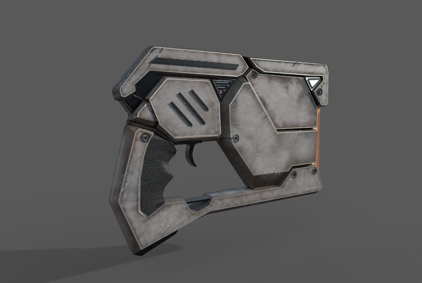 Cyber Pistol  3D model_2
