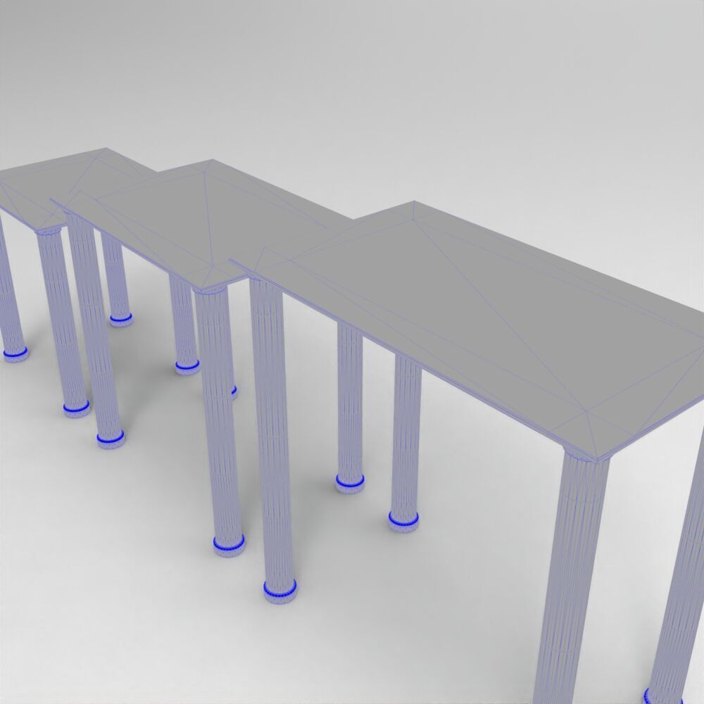 Table050 Low-poly 3D model_7