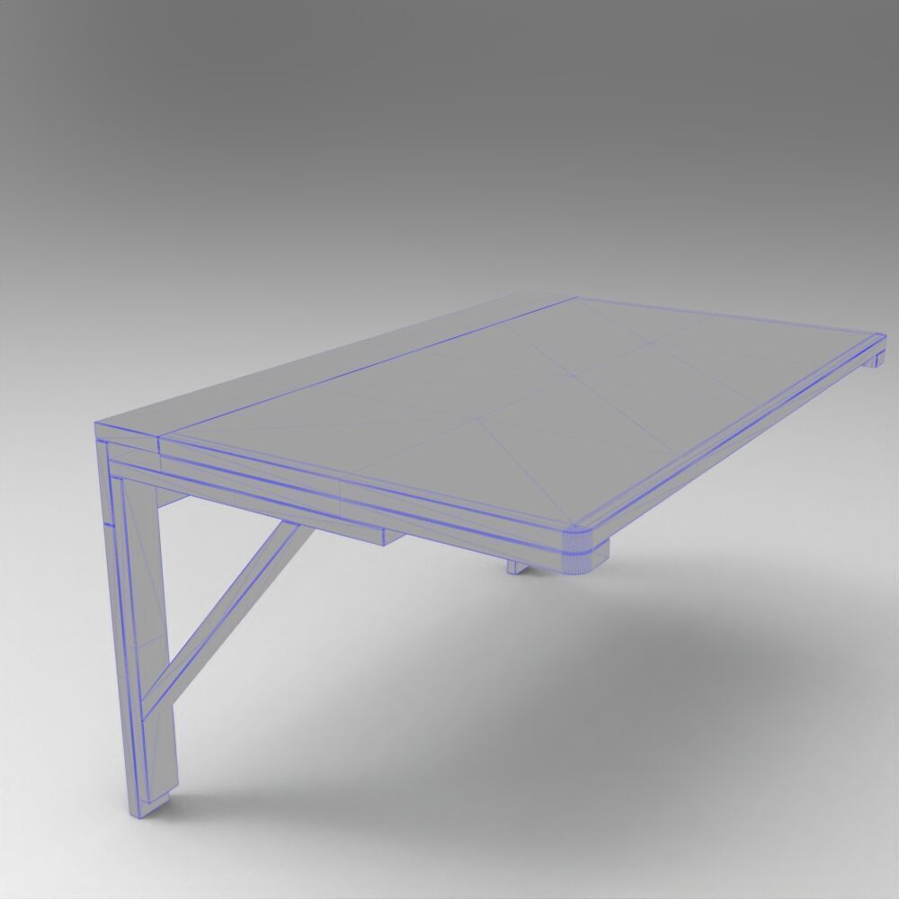 Table044 Low-poly 3D model_8