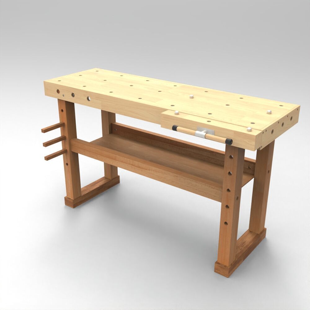 Table039 Low-poly 3D model_2