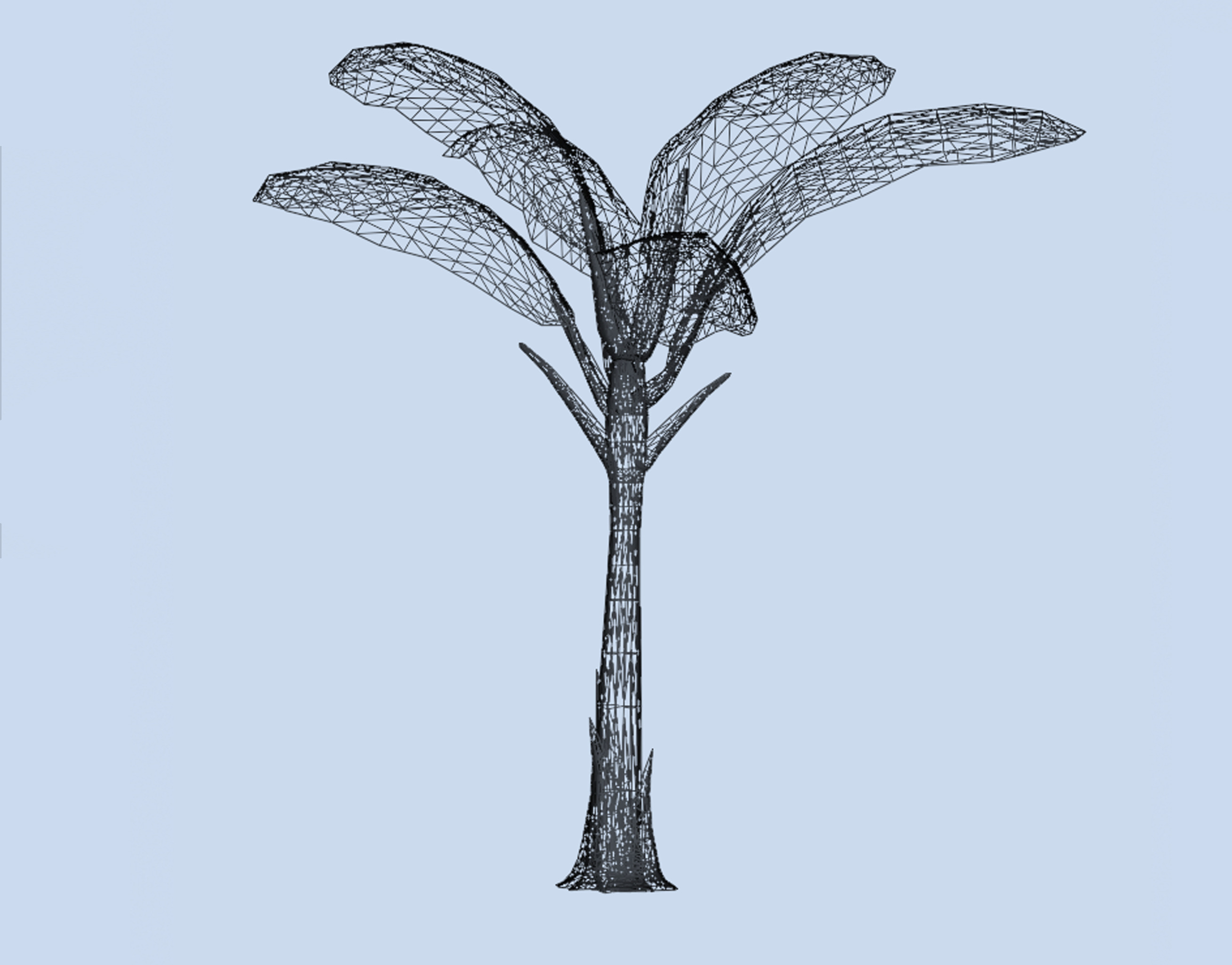 VR PBR ENVIRONMENT ASSET REALISTIC BANANA TREE TALL 3D MODEL Low-poly 3D model_4