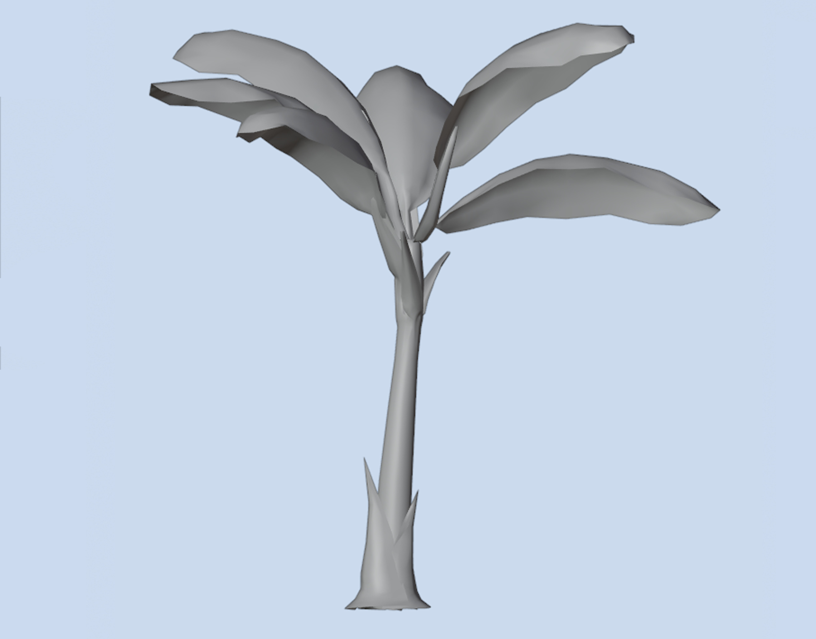 VR PBR ENVIRONMENT ASSET REALISTIC BANANA TREE TALL 3D MODEL Low-poly 3D model_3