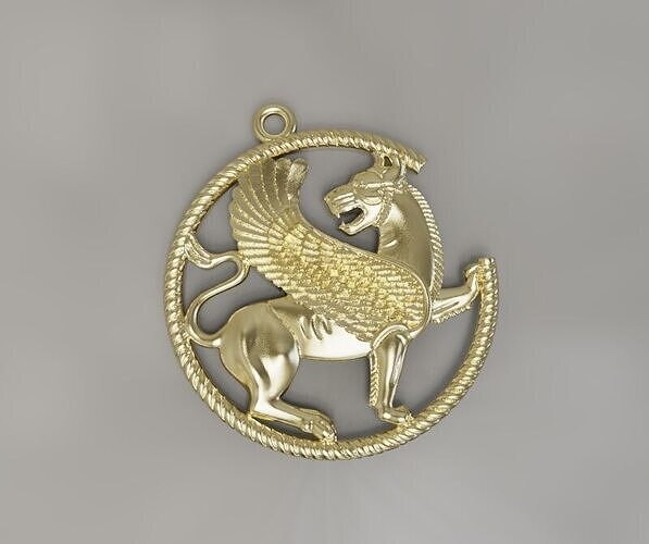 Brooch and Pendant of the Persian Griffin 3D print model