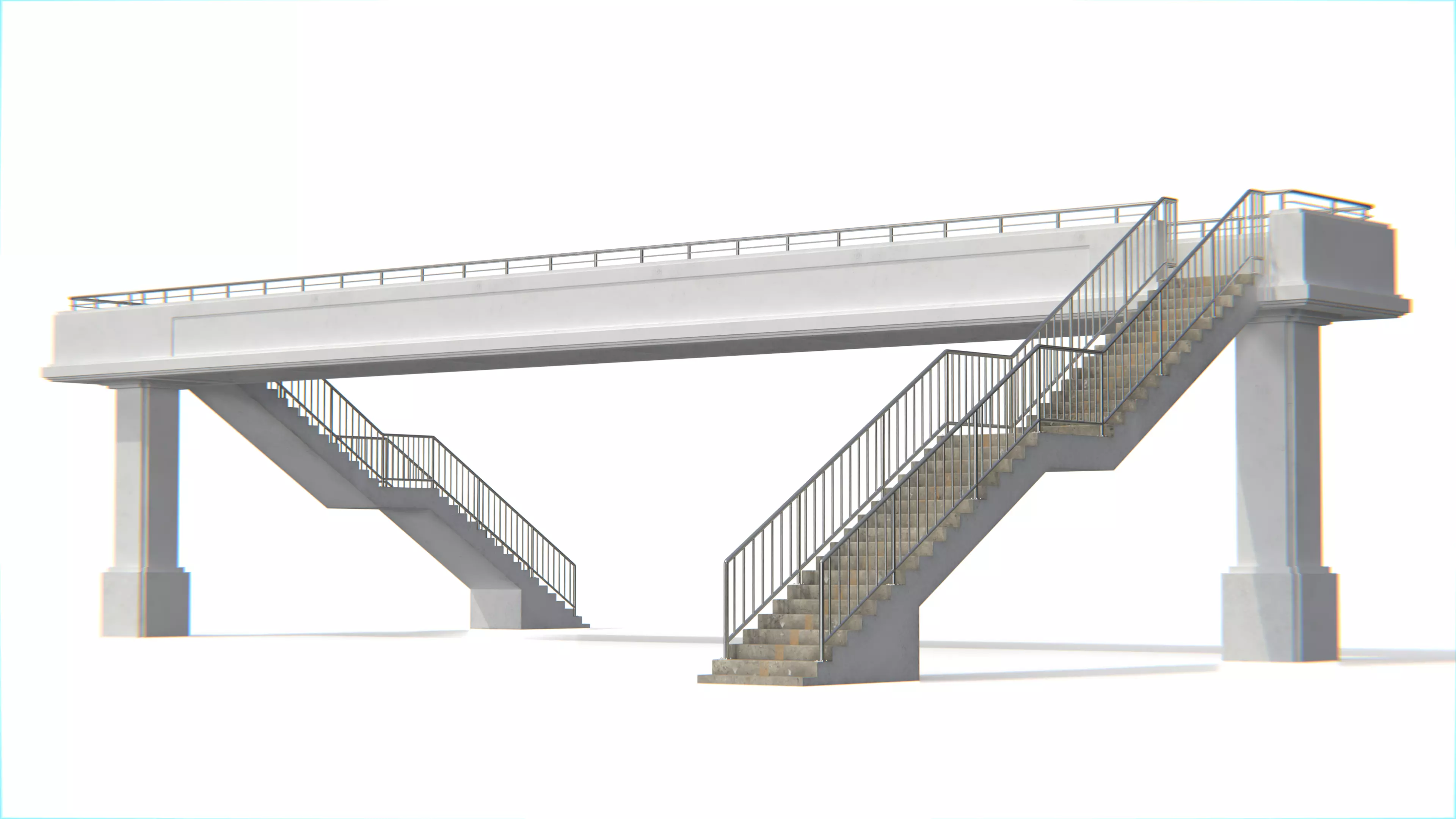 Thai Modular Overpass Bridge Low-poly 3D model_0