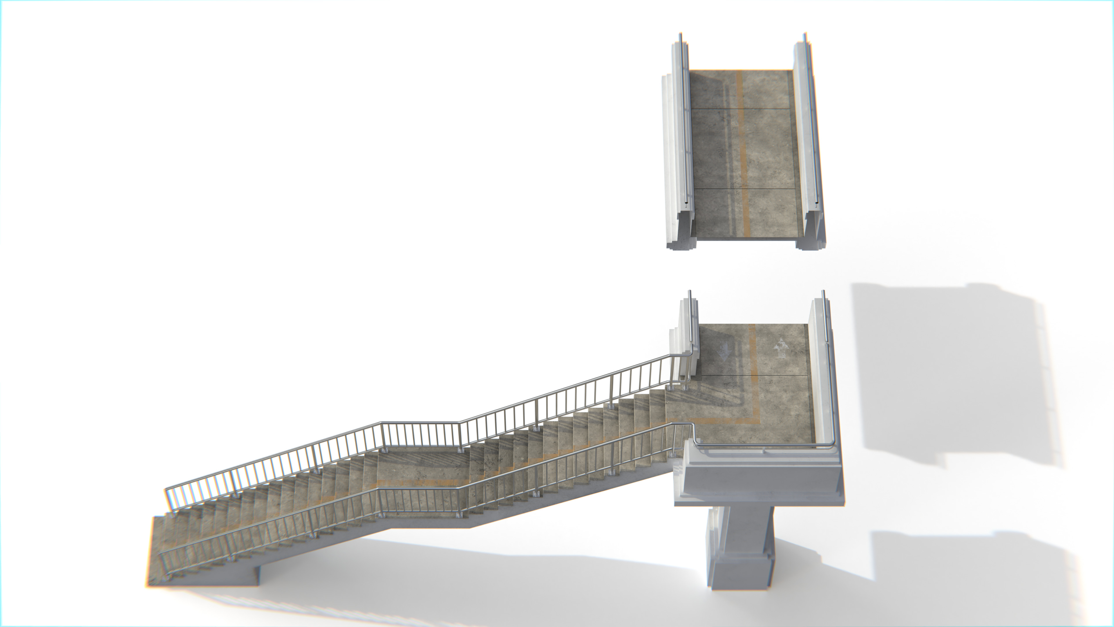 Thai Modular Overpass Bridge Low-poly 3D model_1