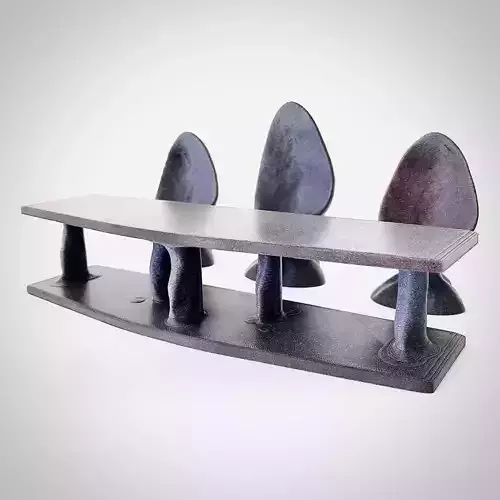 Custom Set Courtroom Table and 3x Chairs