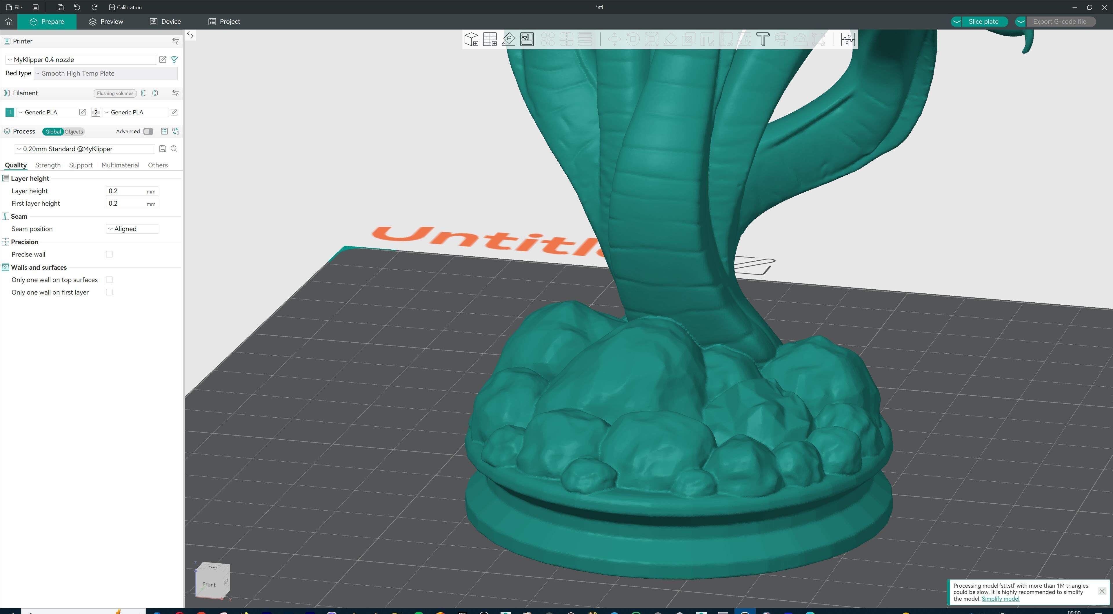 Hydra Snake Multi-Headed Serpent Statue 3D print model_32