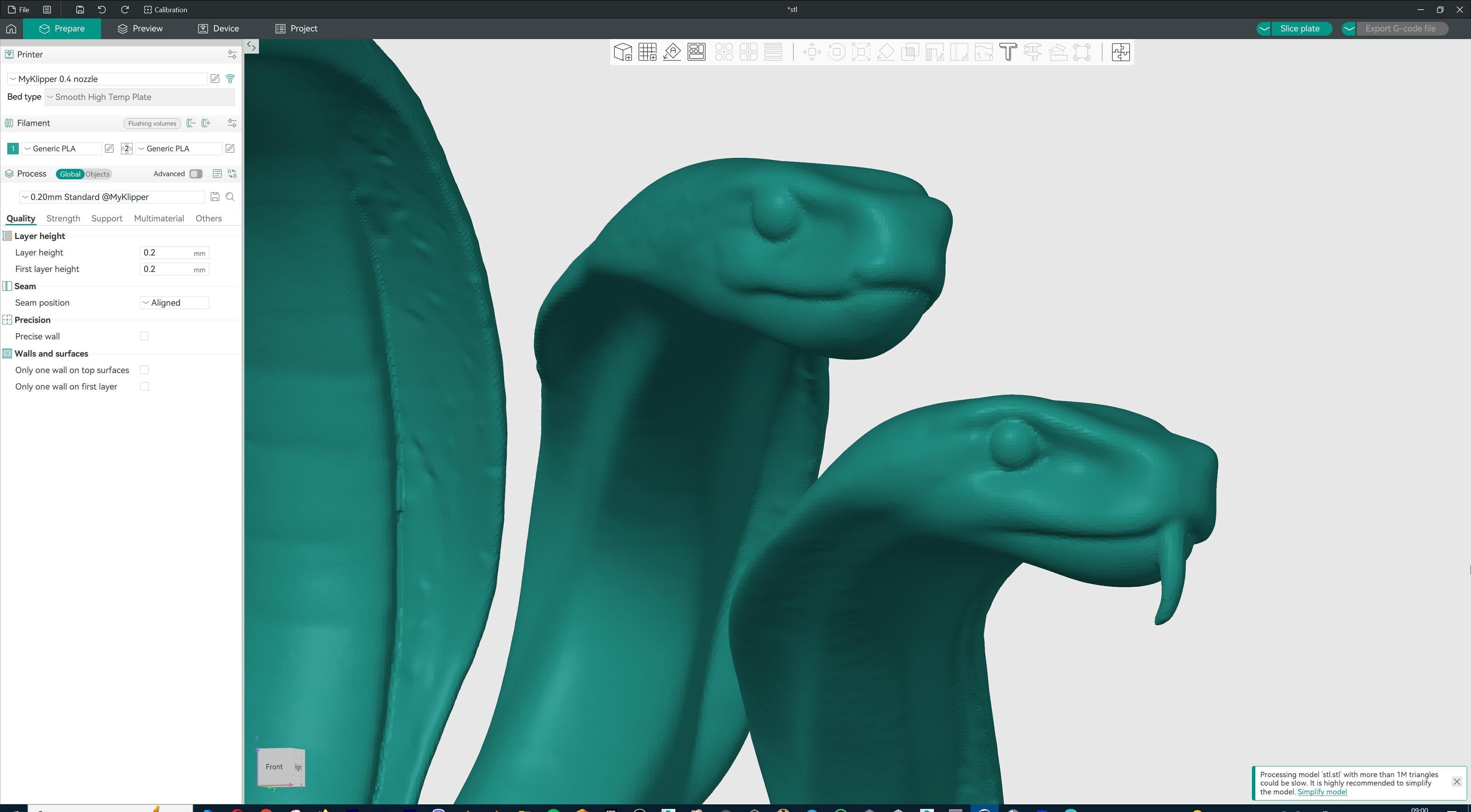 Hydra Snake Multi-Headed Serpent Statue 3D print model_28