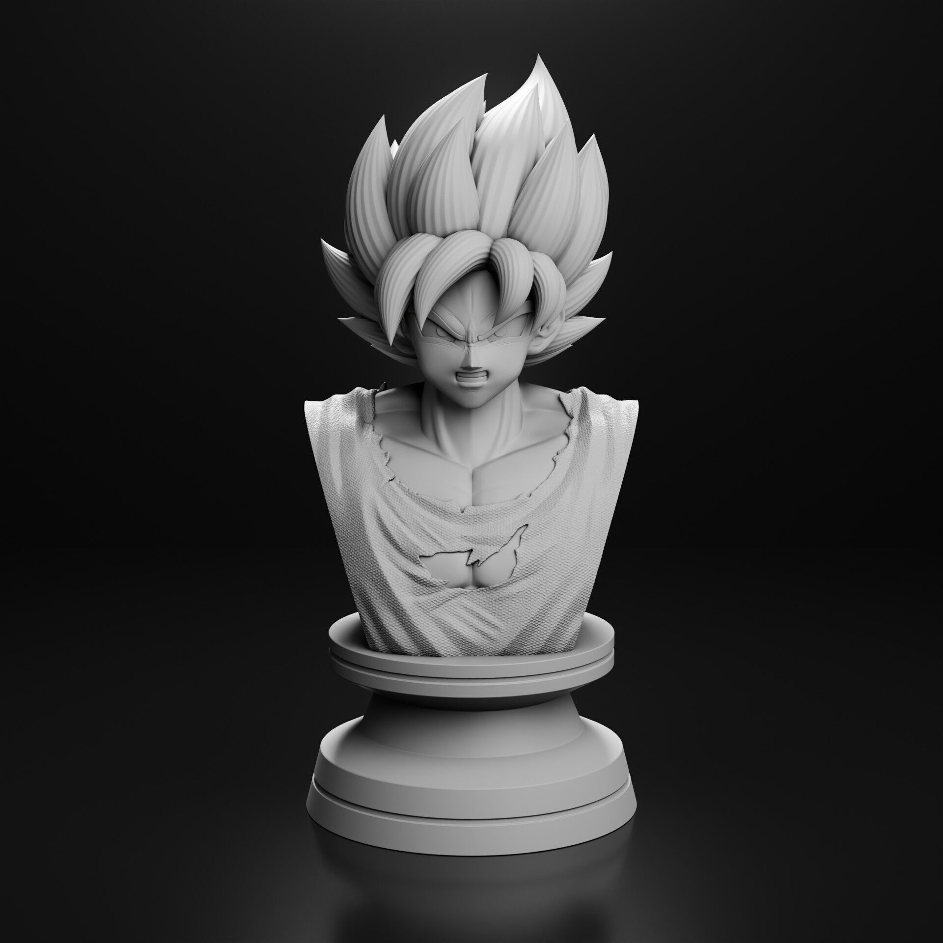 GOKU BUST 3D print model_3