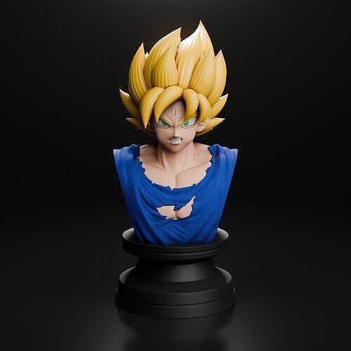 GOKU BUST 3D print model