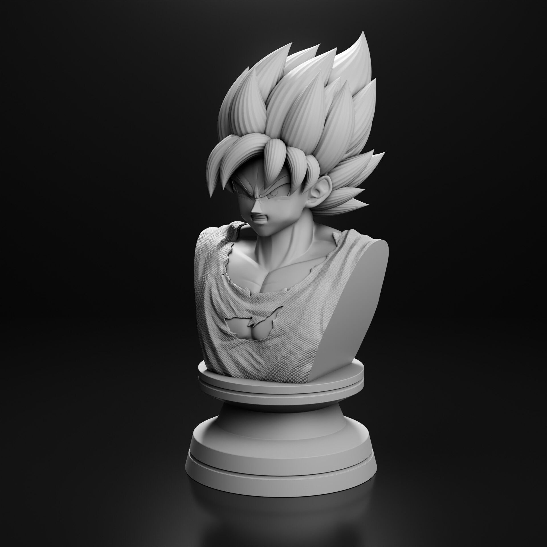 GOKU BUST 3D print model_5