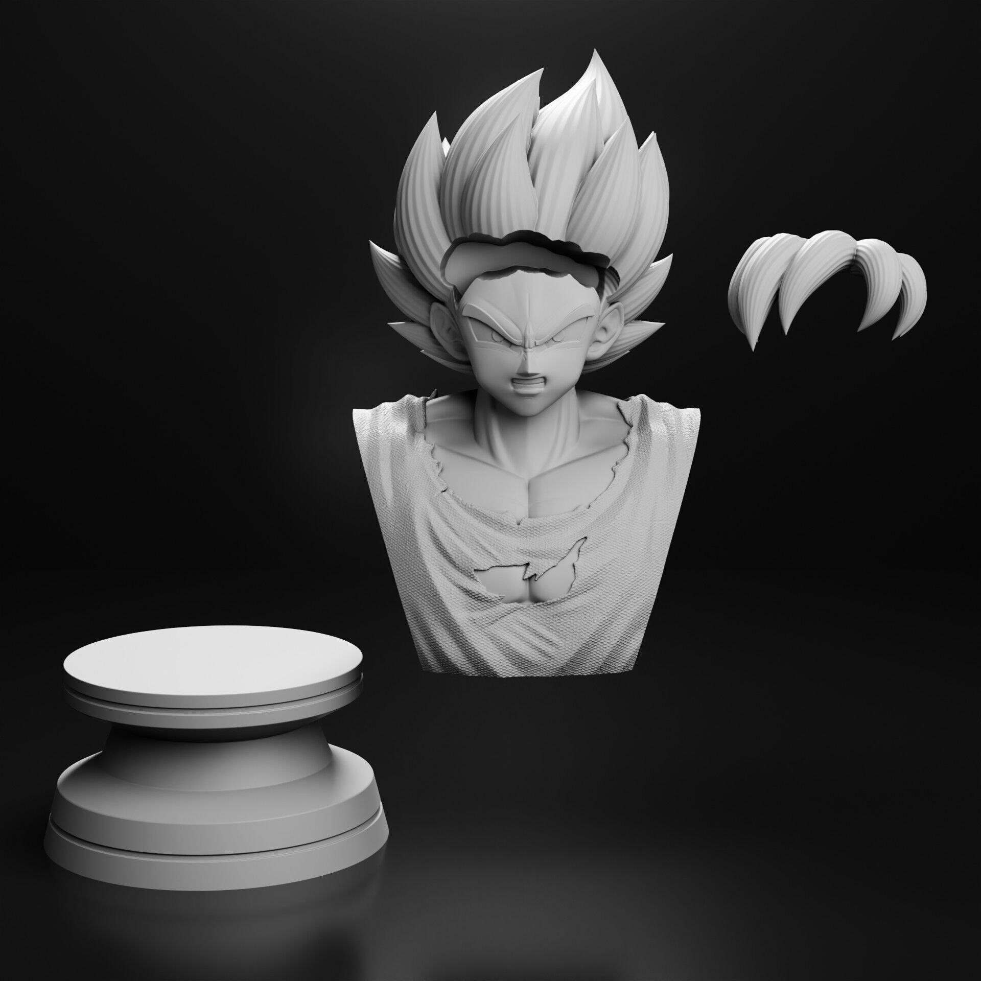 GOKU BUST 3D print model_6