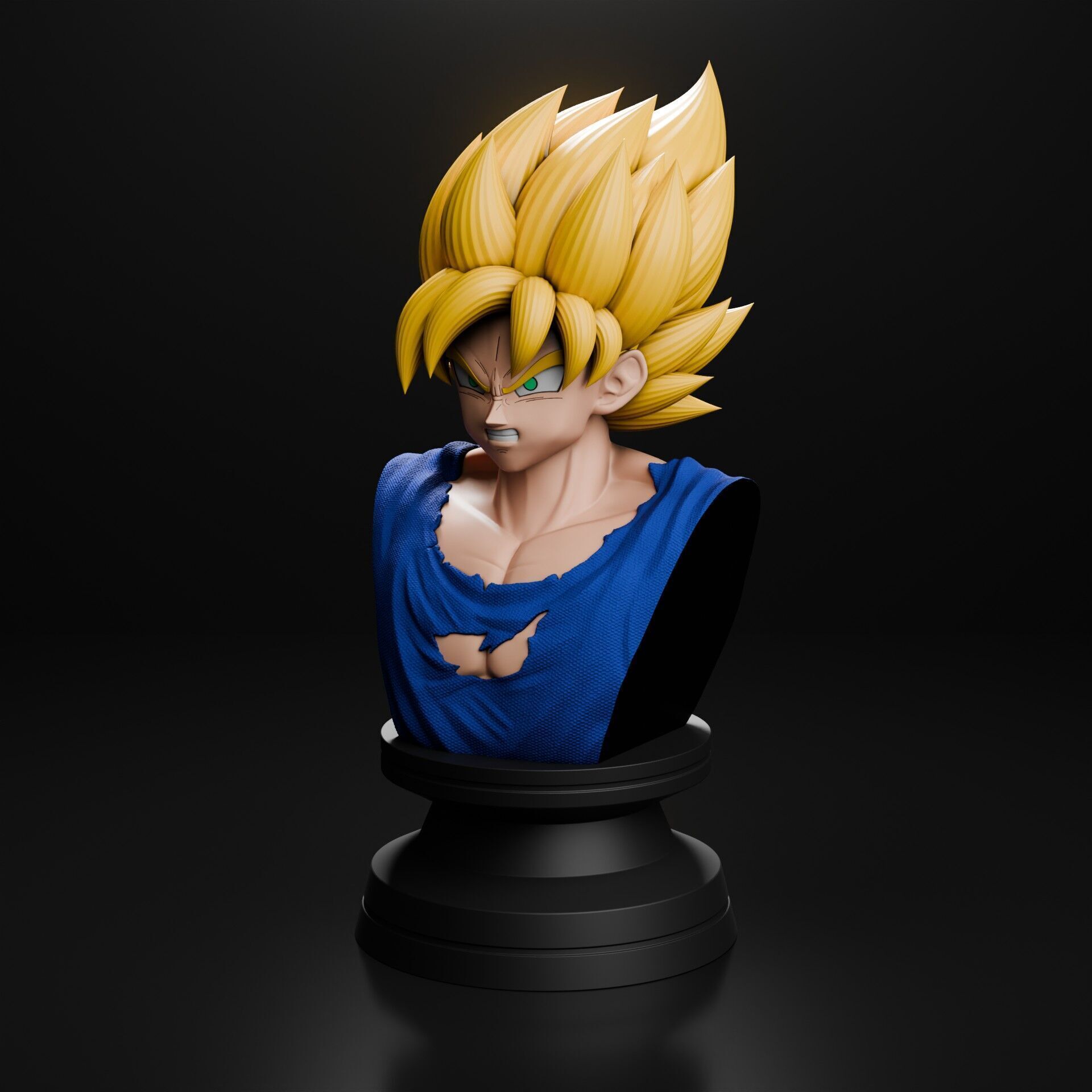 GOKU BUST 3D print model_2