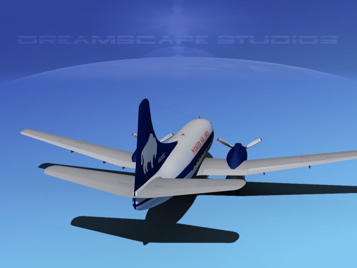Martin 202 Pioneer Airlines 3D model_10