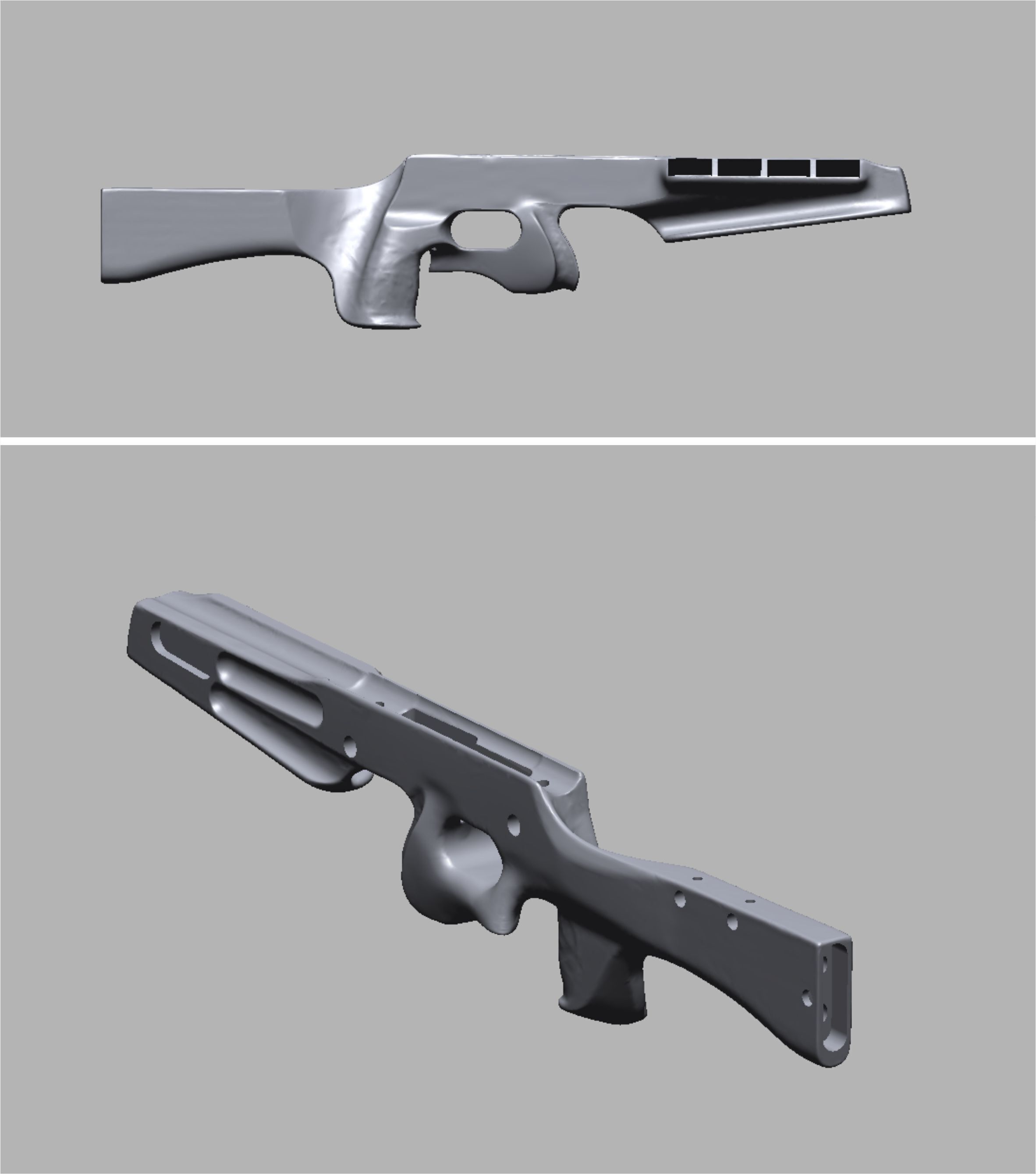 3D Scan of the Biathlon Rifle Buttstock 3D Model for CNC 3D model_3
