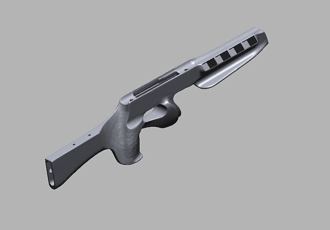 3D Scan of the Biathlon Rifle Buttstock 3D Model for CNC 3D model