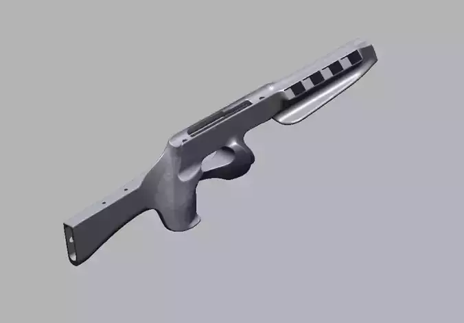 3D Scan of the Biathlon Rifle Buttstock 3D Model for CNC