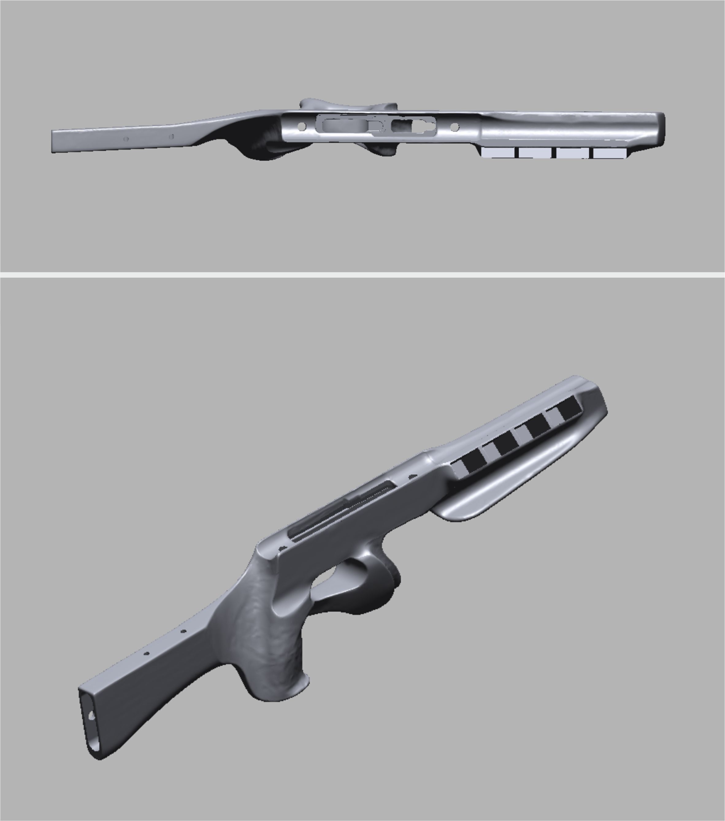 3D Scan of the Biathlon Rifle Buttstock 3D Model for CNC 3D model_2