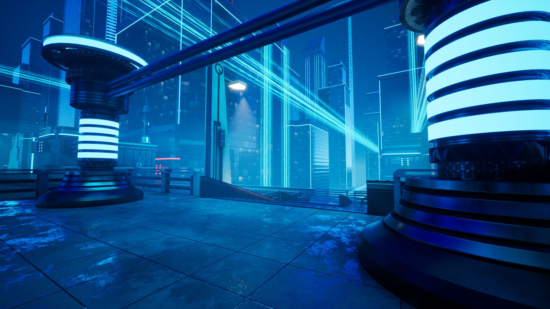 Electric City - Unreal Engine - Low-poly 3D model_3