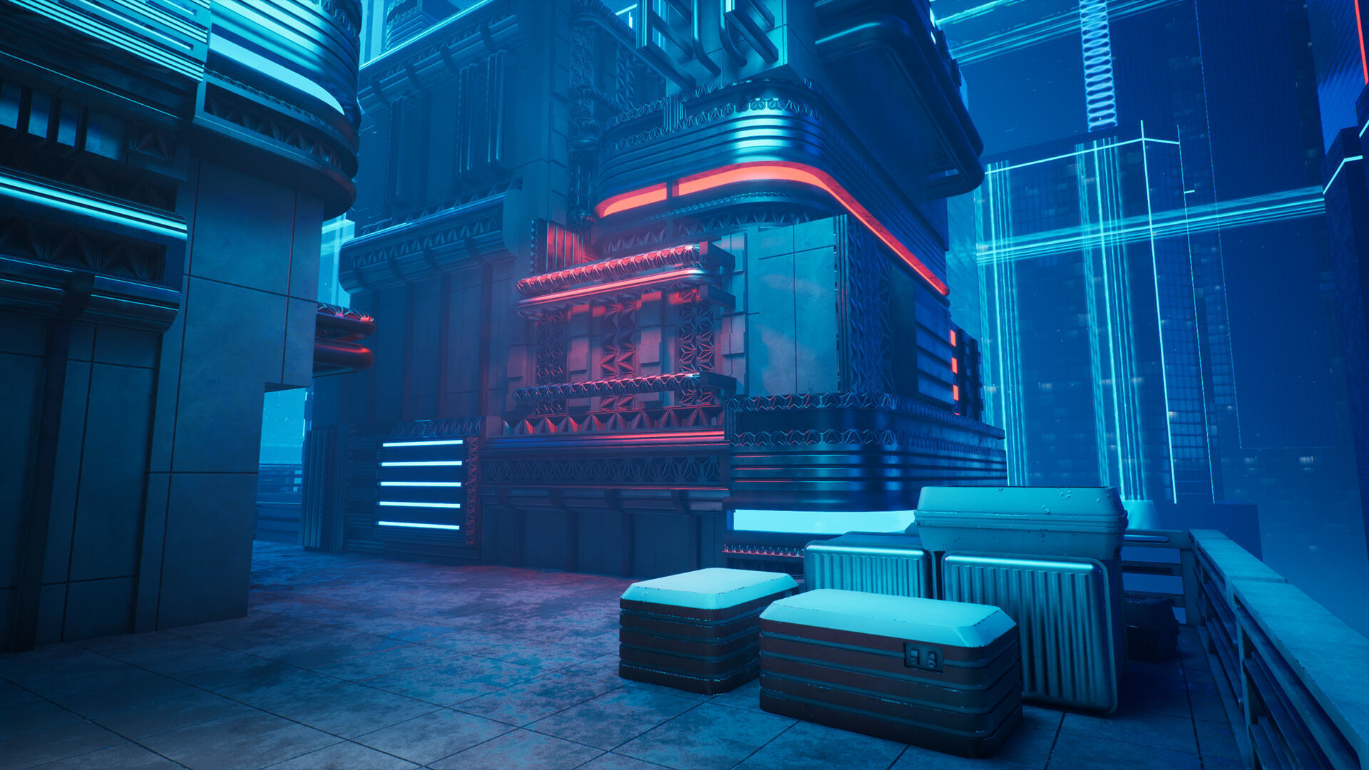 Electric City - Unreal Engine - Low-poly 3D model_9