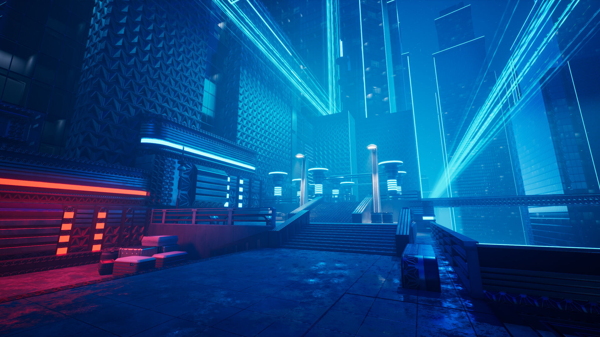 Electric City - Unreal Engine - Low-poly 3D model_4