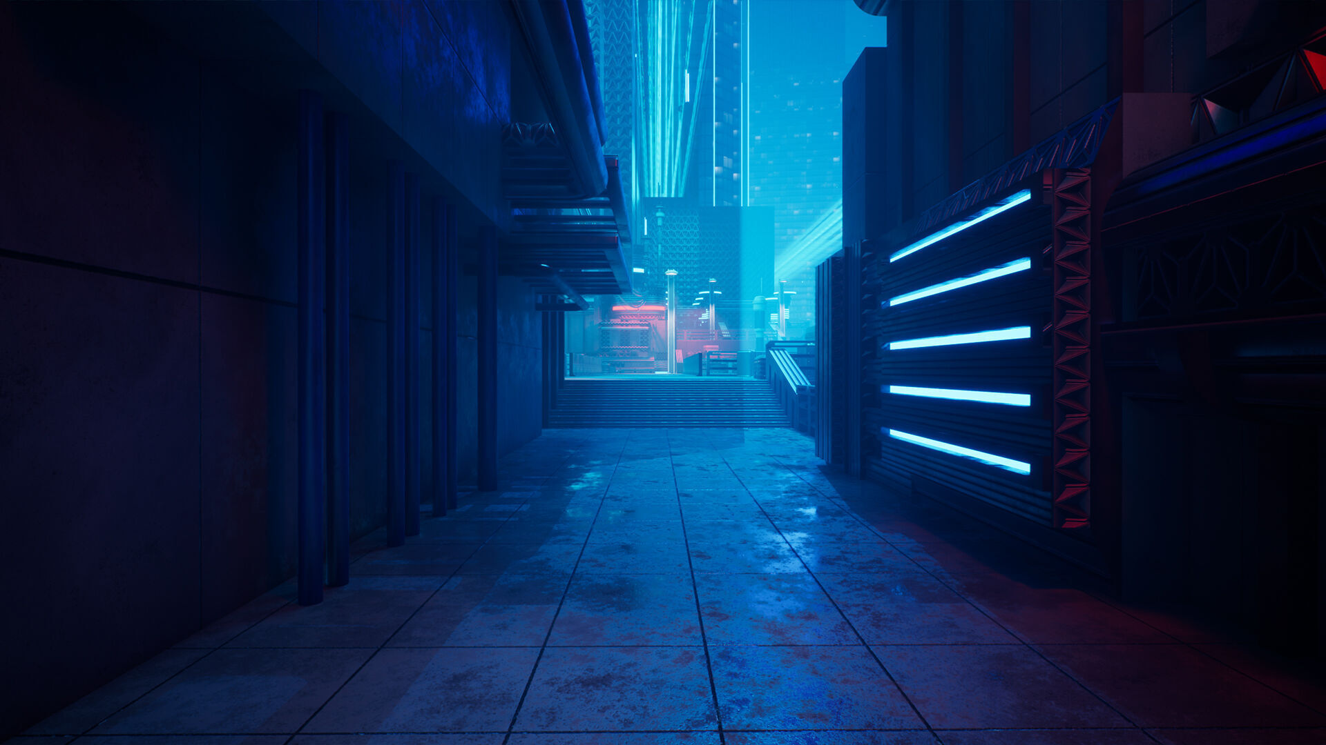 Electric City - Unreal Engine - Low-poly 3D model_11