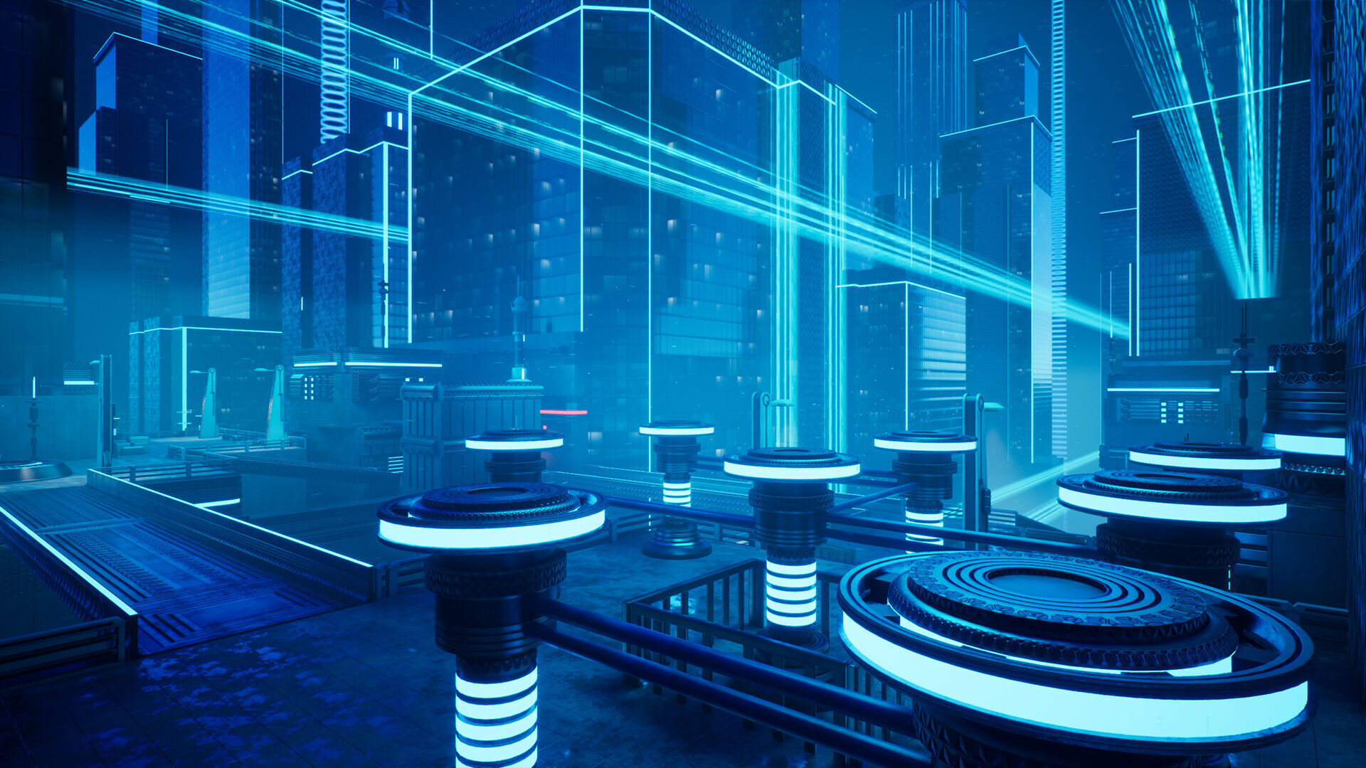 Electric City - Unreal Engine - Low-poly 3D model_23