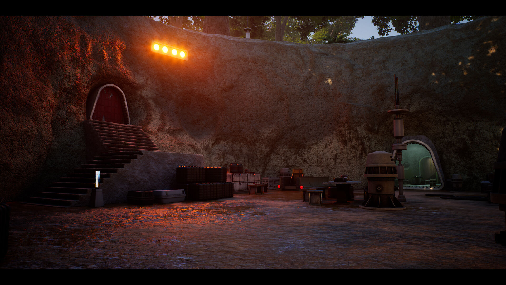 Science FIction Hideout - Unreal Engine - Low-poly 3D model_16