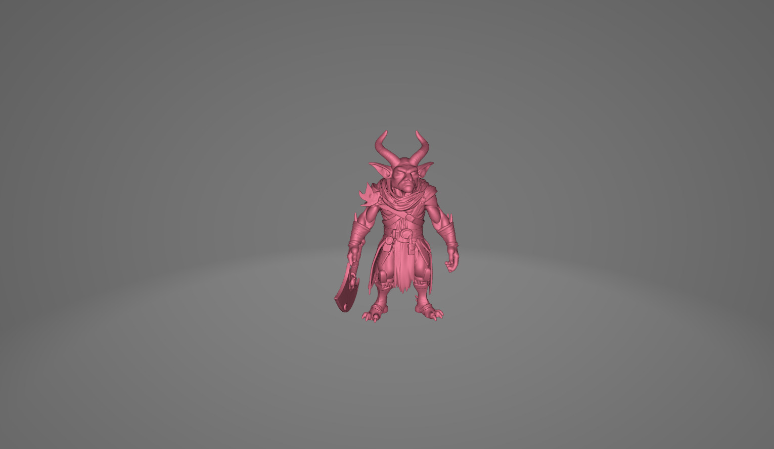 Demonic and Draconic Fantasy Character Lineup Blender 3D Models Low-poly 3D model_65