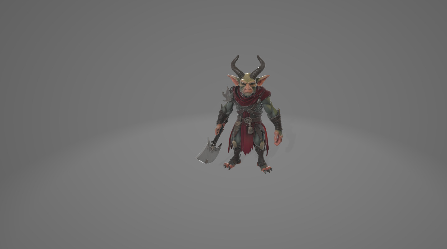 Demonic and Draconic Fantasy Character Lineup Blender 3D Models Low-poly 3D model_63