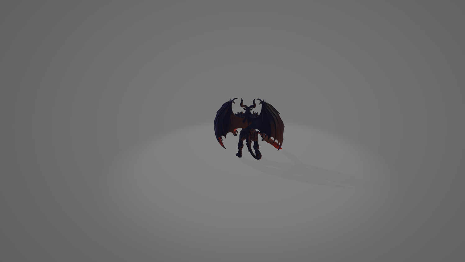 Demonic and Draconic Fantasy Character Lineup Blender 3D Models Low-poly 3D model_55