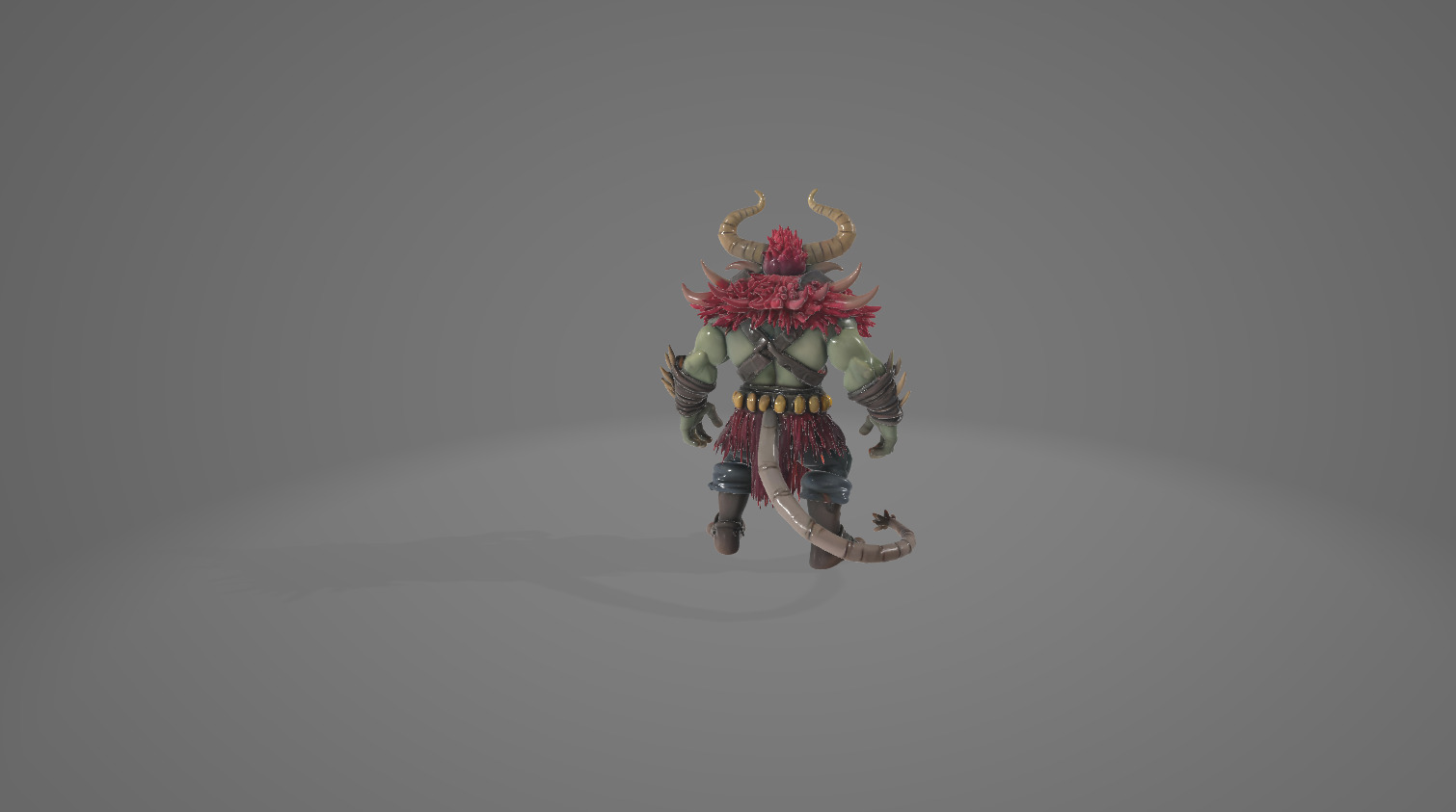 Demonic and Draconic Fantasy Character Lineup Blender 3D Models Low-poly 3D model_51