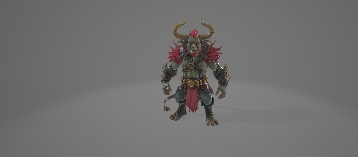 Demonic and Draconic Fantasy Character Lineup Blender 3D Models Low-poly 3D model_50