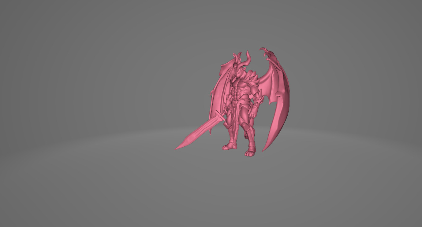 Demonic and Draconic Fantasy Character Lineup Blender 3D Models Low-poly 3D model_61