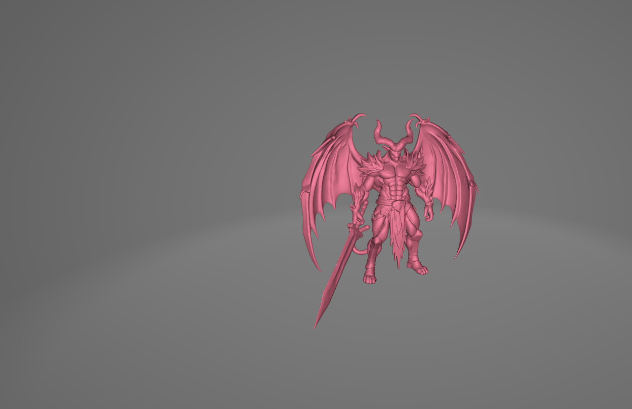 Demonic and Draconic Fantasy Character Lineup Blender 3D Models Low-poly 3D model_59