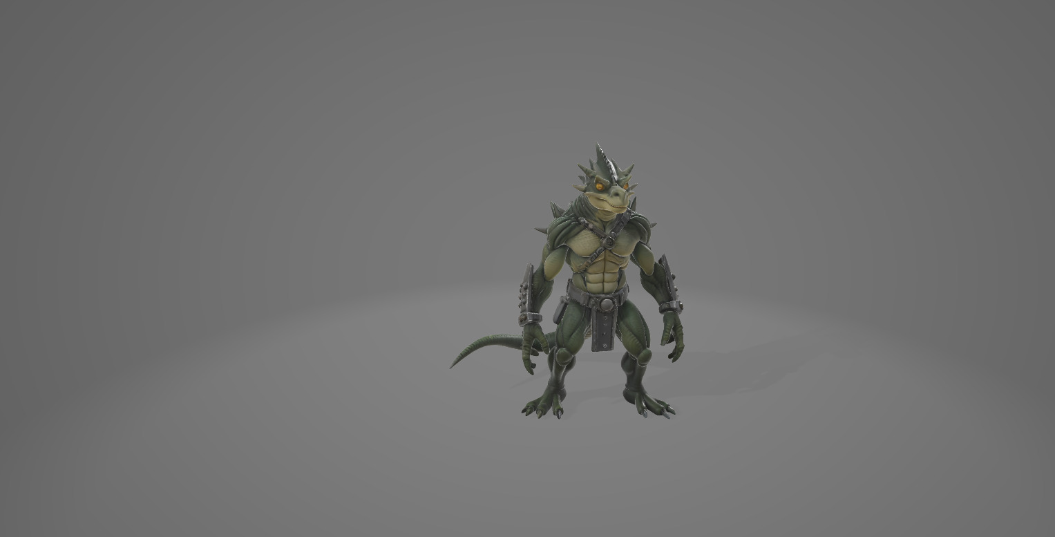 Demonic and Draconic Fantasy Character Lineup Blender 3D Models Low-poly 3D model_25