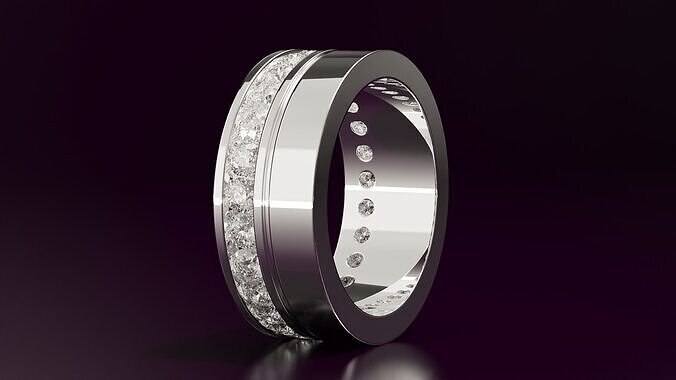 round cut eternity ring N16 54EU size 3D print model